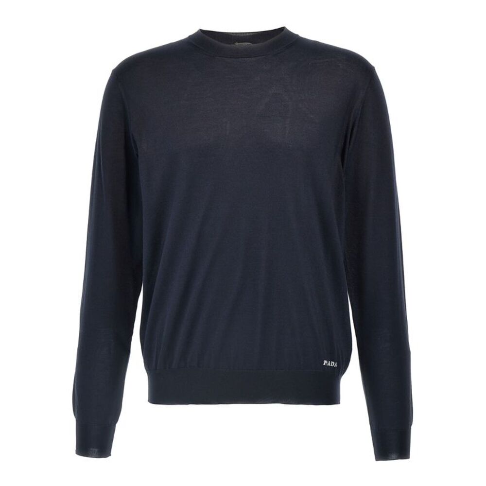 Prada Blue Silk Men's Cardigan